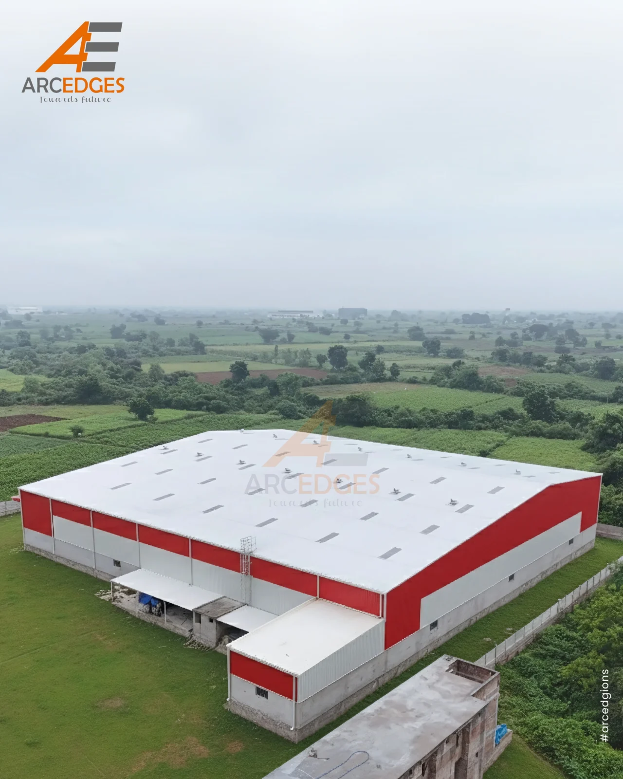 PEB Manufacturer Project for SKYBLUE TOUGHENED GLASS LLP, Himatnagar, Gujarat