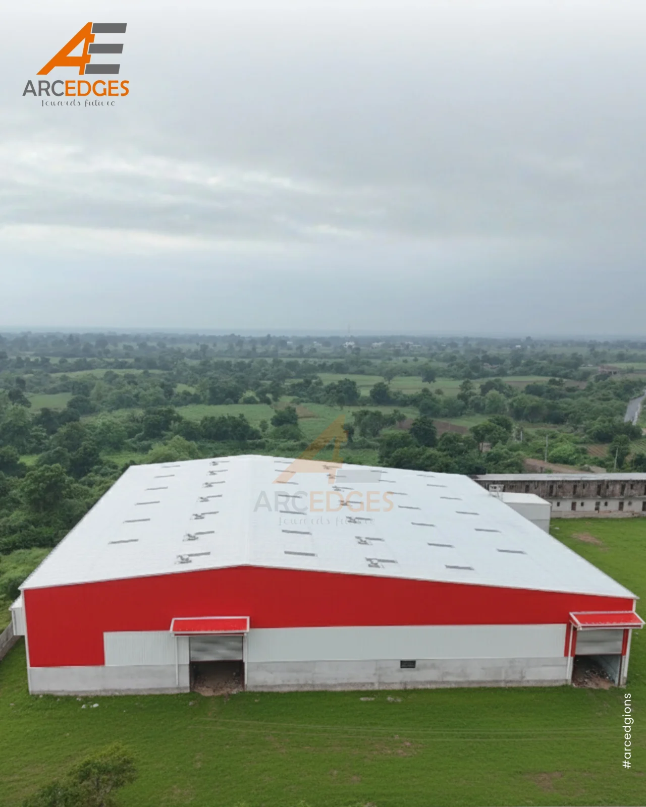 PEB Manufacturer Project for SKYBLUE TOUGHENED GLASS LLP, Himatnagar, Gujarat